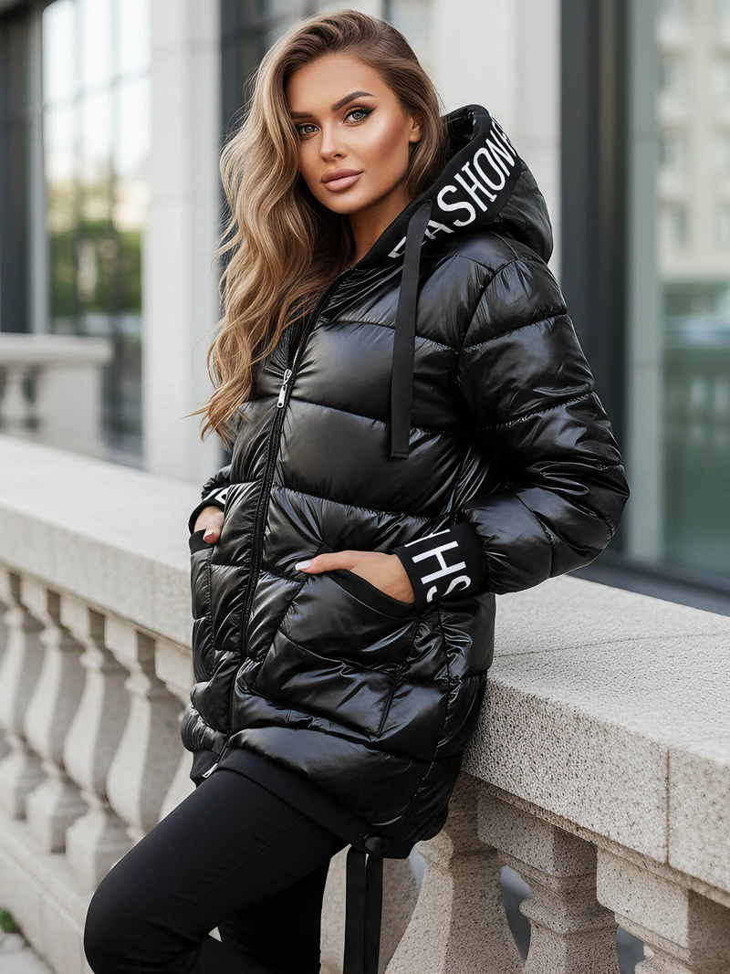 Juoda moteriška striukė OZONEE JS/5M3188/392Z