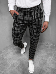 Juodos vyriškos chino kelnės OZONEE DJ/5508