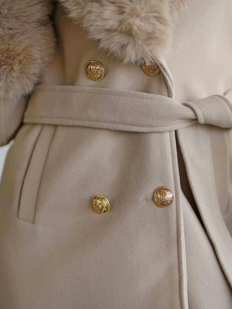 Pieno spalva moteriškas paltas OZONEE JS/61M8509/280