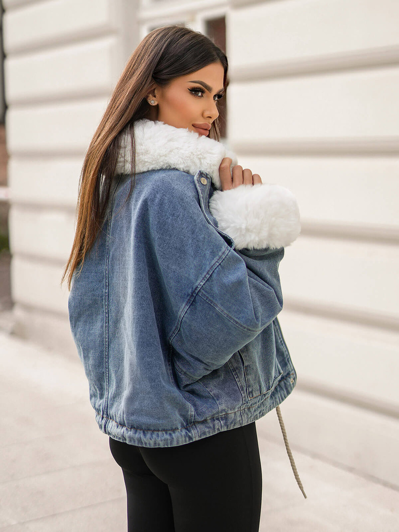 Mėlyna vyriška džinso striukė OZONEE JS/11Z8219