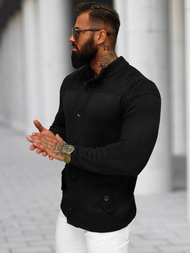 Juodas vyriškas megztinis OZONEE NB/MM6011/4Z