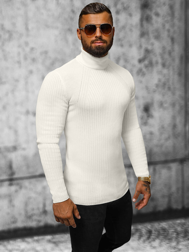 Pieno spalva vyriškas megztinis OZONEE L/2533Z