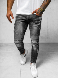 Juoda vyriški džinsai OZONEE NB/MP007NZ