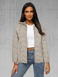 Smėlinis moteriška striukė OZONEE JS/16M9232/62