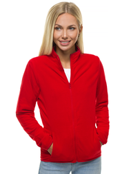 Raudona moteriškas džemperis su užtrauktuku OZONEE JS/HH015/5