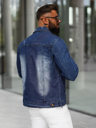 Tamsiai-mėlyna vyriška džinso striukė OZONEE NB/MJ525BSZ