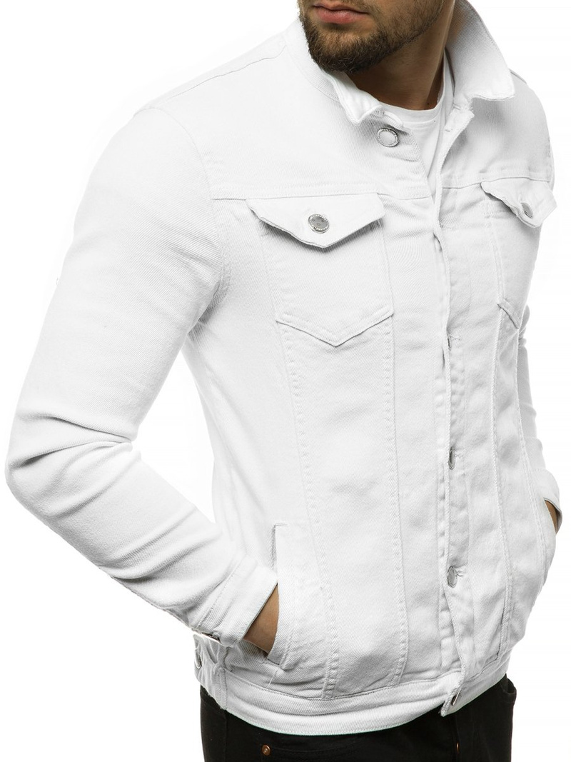 Balta vyriška džinso striukė OZONEE G/620