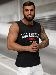 Juodi vyriški berankoviai marškinėliai OZONEE JS/8B1715/3Z