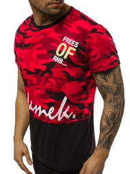 Raudoni vyriški marškinėliai OZONEE JS/SS10978