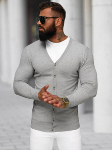 Pilkas vyriškas megztinis OZONEE NB/MM6006/2Z