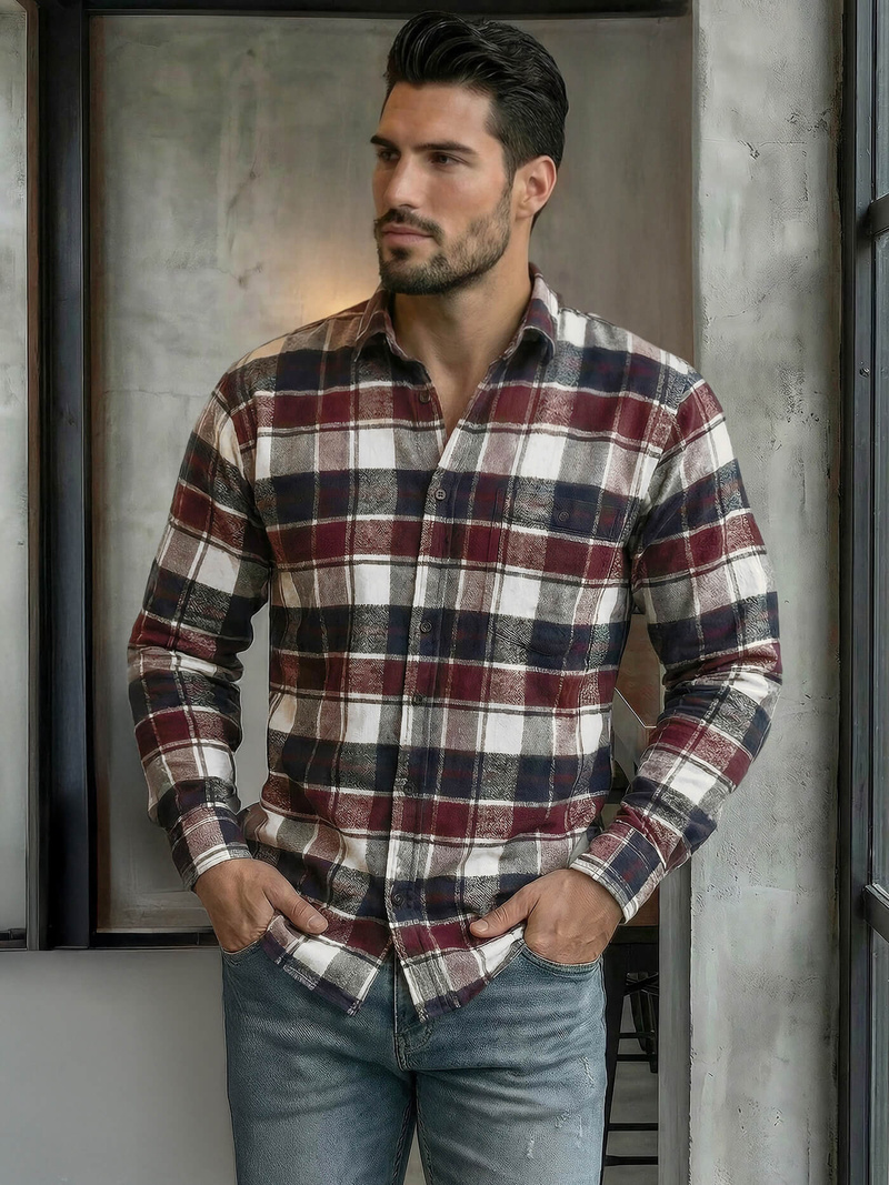 Bordinė vyriški marškiniai OZONEE V/V174Z