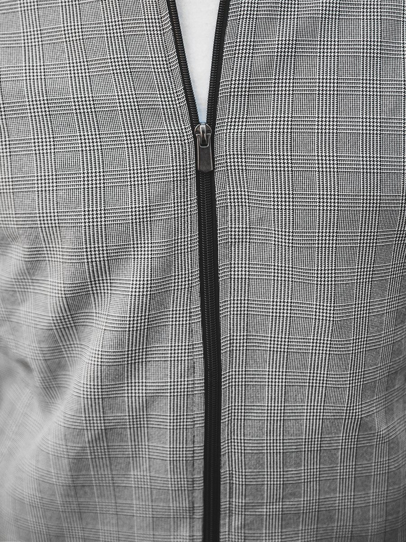 Pilkas vyriškas kostiumas - striukė ir chino kelnės OZONEE DJ/5617