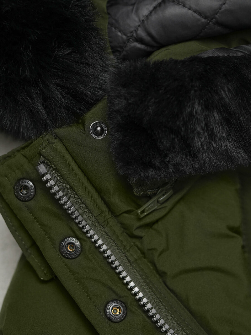 Rusvai žalsva moteriška striukė OZONEE O/W377Z