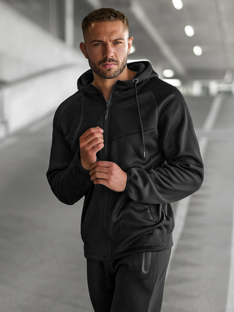 Juodas vyriškas sportinis kostiumas OZONEE JS/8C1967/3