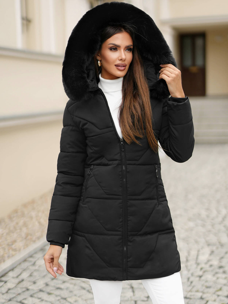 Juoda moteriška striukė OZONEE JS/16M9099/392Z