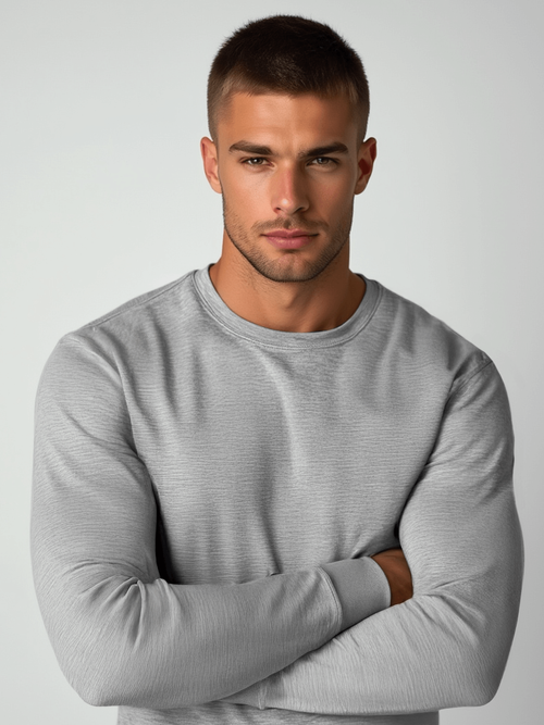 Pilkas vyriškas džemperis OZONEE JS/2001-10Z