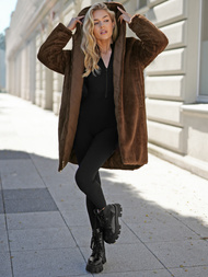 Šokoladas moteriška ilga žieminė striukė OZONEE JS/5M3352/158