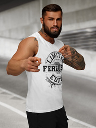 Balti vyriški berankoviai marškinėliai OZONEE JS/8B1725/1Z