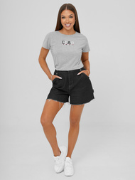 Pilki moteriški marškinėliai OZONEE JS/RJ77542