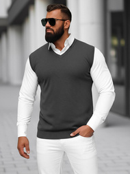 Grafitinis vyriškas megztinis OZONEE NB/MM6005/3Z