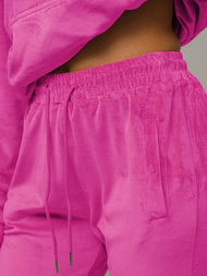 Tamsiai-rožinis moteriškas veliūrinis sportinis kostiumas OZONEE O/8C1175/19Z