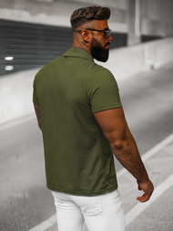 Žalia vyriški polo marškinėliai OZONEE JS/8T80/29Z