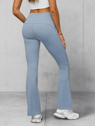 Šviesiai-mėlyni spalvos moteriškos tamprės plačiomis kojomis OZONEE JS/17K588/9