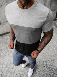 Pilkas vyriški marškinėliai OZONEE JS/8T87/3Z