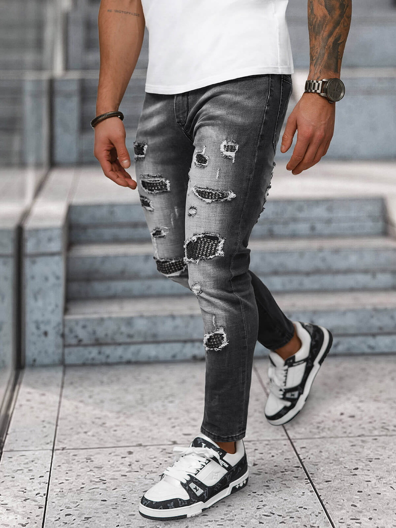 Juodai vyriški džinsai OZONEE NB/MP0152N