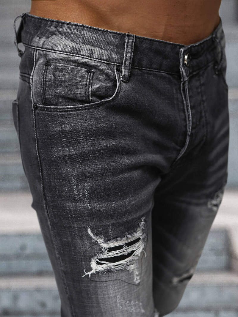 Juodai vyriški džinsai OZONEE NB/MP0075N