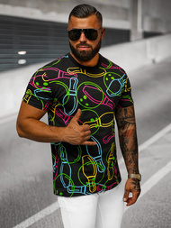 Juodi vyriški marškinėliai OZONEE O/T1272/3