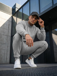 Pilkas vyriškas sportinis kostiumas OZONEE JS/68C10380/2Z