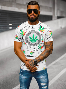 Baltas vyriški marškinėliai OZONEE O/T131/1