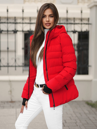 Raudona moteriška striukė OZONEE JS/M769/270Z