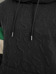 Juoda vyriškas džemperis su gobtuvu OZONEE JS/3B578