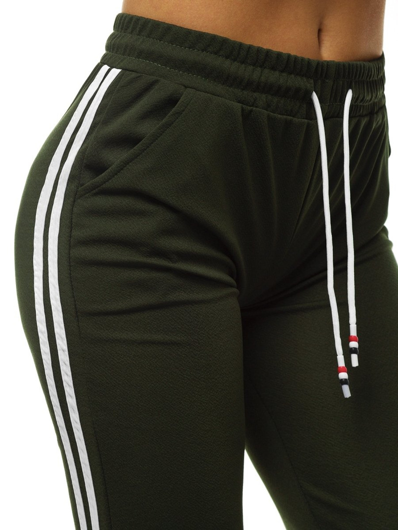 Rusvai žalsvos moteriškos trumpos sportinės kelnės OZONEE JS/1021/D7