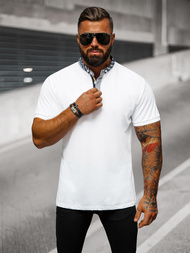 Balta vyriški polo marškinėliai OZONEE O/DA803