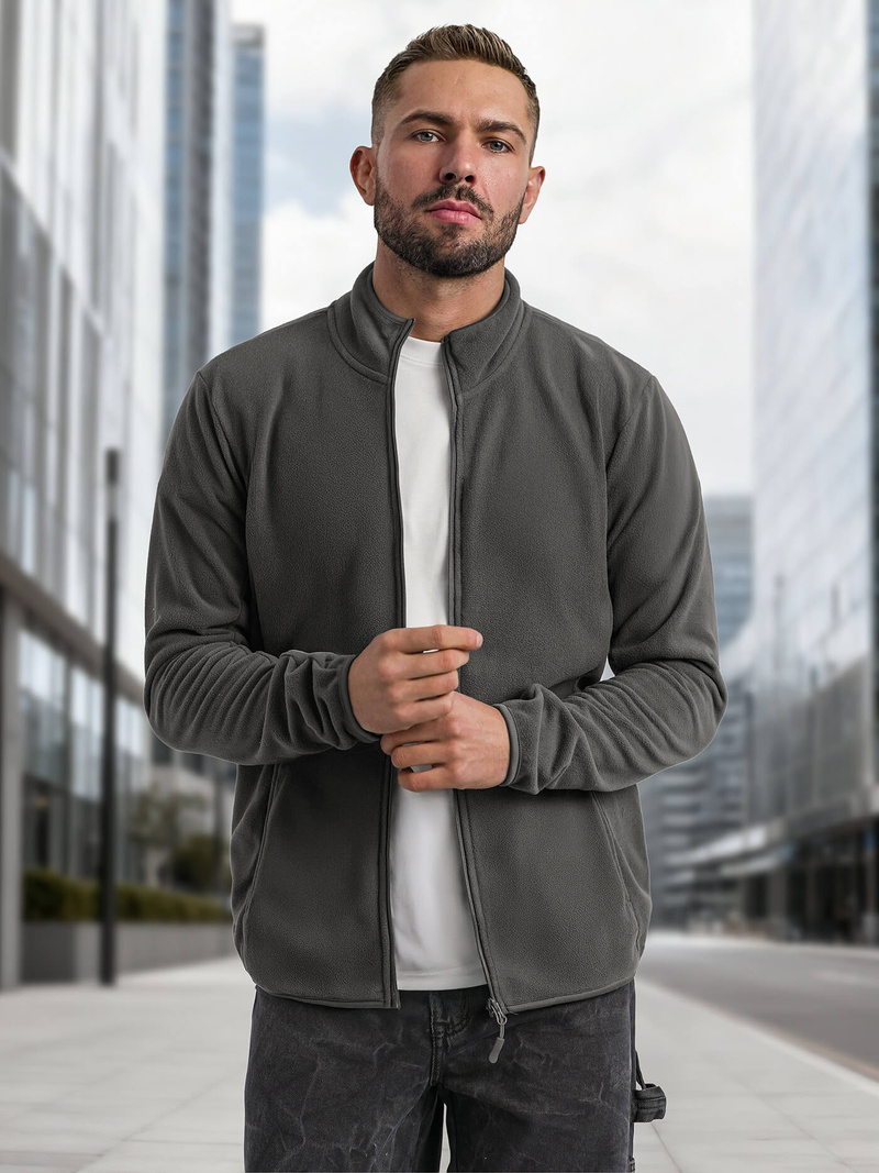 Grafitinis vyriškas džemperis OZONEE JS/HH016/5