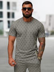 Tamsiai-pilkas vyriškas trumpas sportinio kostiumo komplektas OZONEE O/QQ1608AB