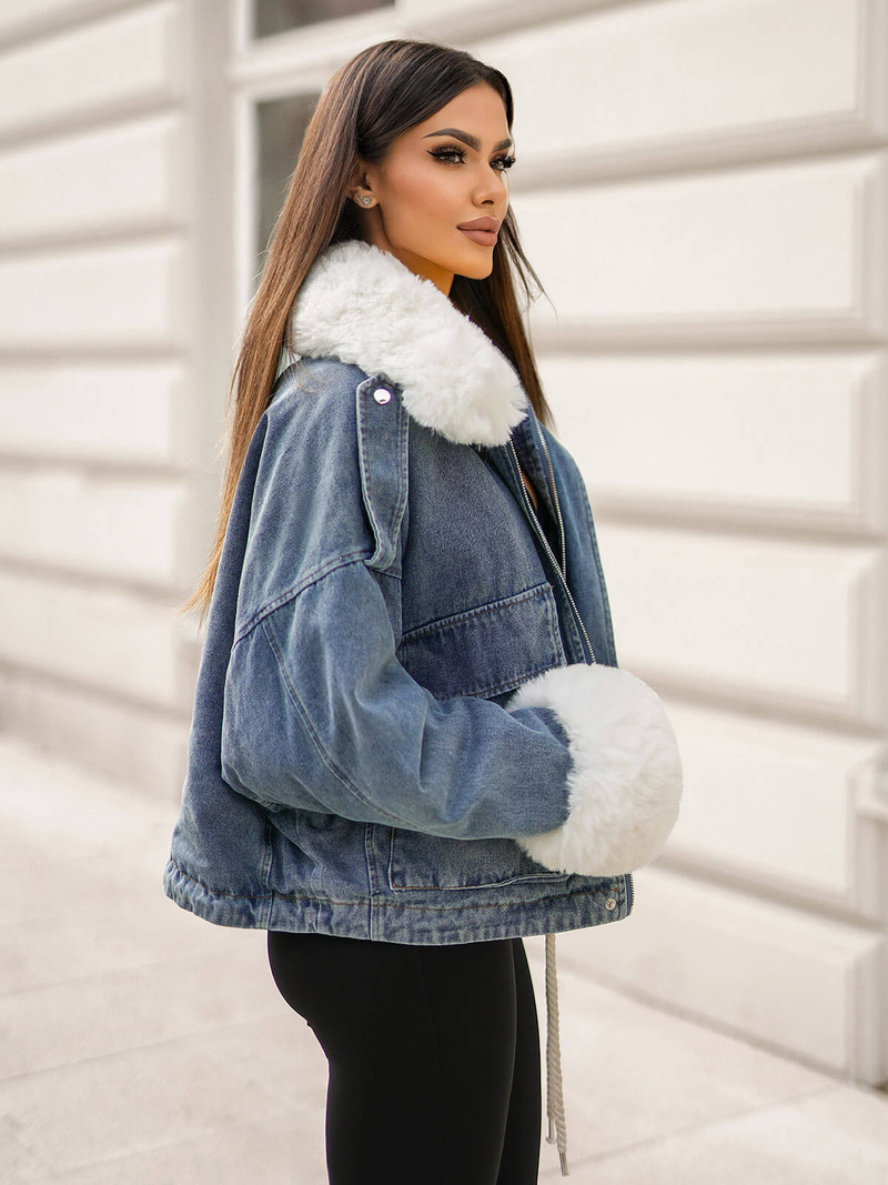 Mėlyna vyriška džinso striukė OZONEE JS/11Z8219