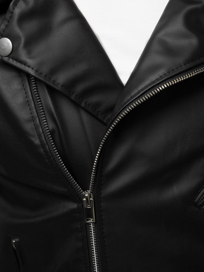 Juoda vyriška odinė striukė OZONEE O/5625Z