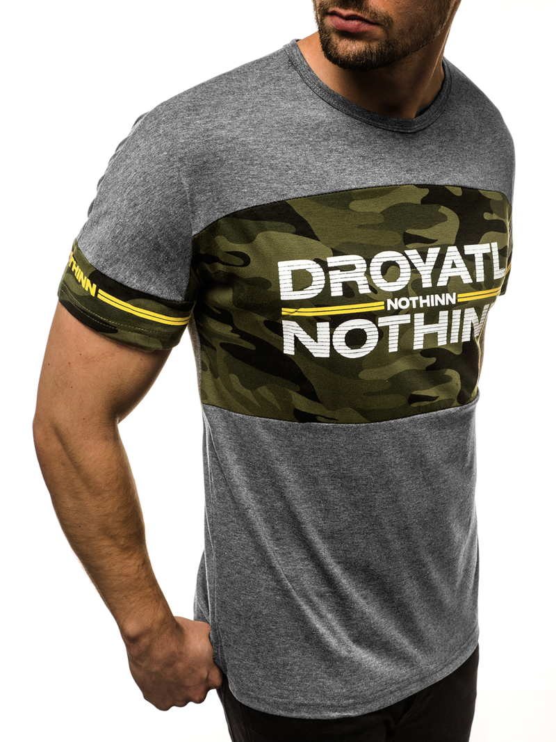 Grafitiniai vyriški marškinėliai OZONEE JS/SS10976