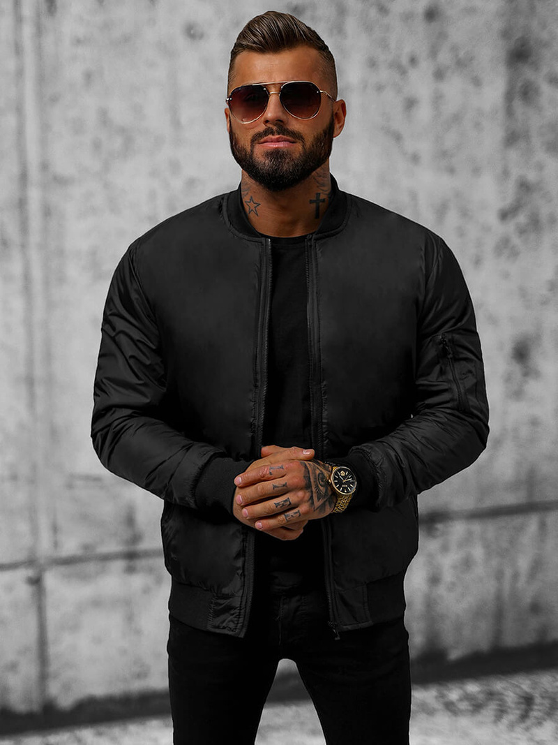 Juoda vyriška striukė OZONEE JS/AK95Z