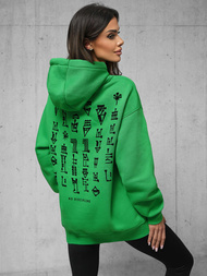 Žalia džemperis su gobtuvu OZONEE O/SWE23017Z