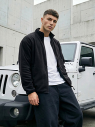 Juodas vyriškas džemperis su užtrauktuku OZONEE JS/HH016/3