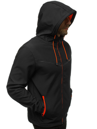 Juoda vyriška softshelte striukė OZONEE JS/KS2194