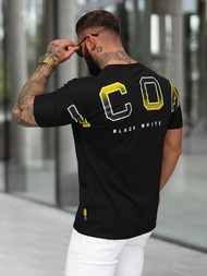 Juodi vyriški marškinėliai OZONEE O/QQ1297