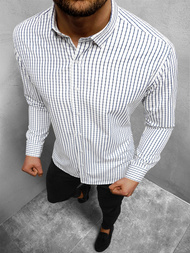 Balta vyriški marškiniai OZONEE O/1822