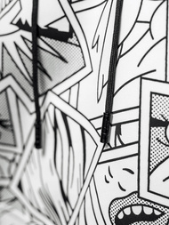 Baltas vyriškas džemperis su gobtuvu OZONEE JS/8B1256/1