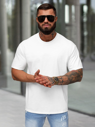 Baltas vyriški marškinėliai OZONEE JS/67T1298/1